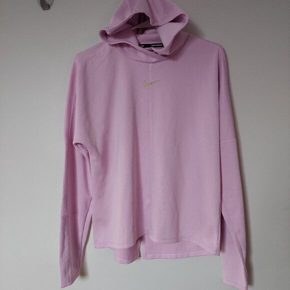 Nike Running Long Sleeve Hoodie In Pink, Size M - Picture 1 of 9